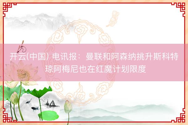 开云(中国) 电讯报:曼联和阿森纳挑升斯科特 琼阿梅尼也在红魔计划限度